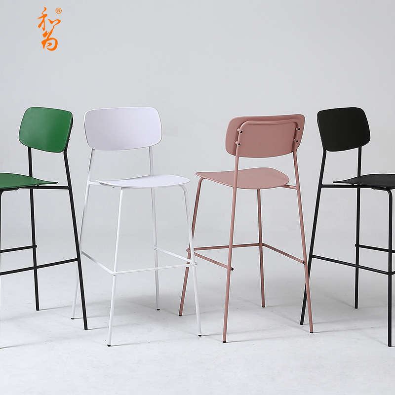 Bar stool iron bar stool home simple stool Nordic leisure creative bar chair coffee shop bar chair