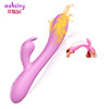 Wasney cross -border charging heating stick double -headed dual head quiet vibration female masturbation honey bean stick adult products