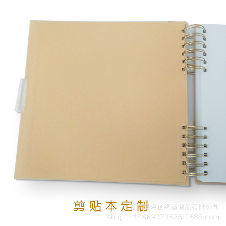 Children's Photo Album Scrapbook DIY Spiral Notebook Notepad with Ribbon Hardcover Notebook Notepad Promotion