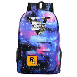 火爆游戏侠盗飞车星空青少年学生书包男女休闲旅行双肩背包