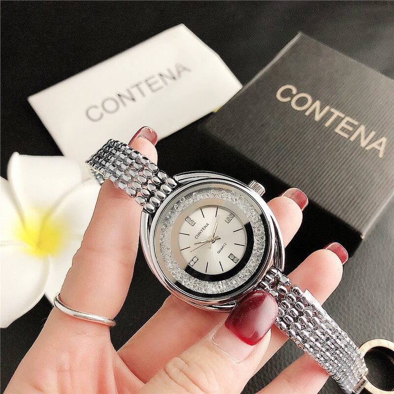 New Women's Temperament Business Watch, Literary and Trendy Flowing Diamond Quartz, One Piece Drop Shipping, Exquisite and Elegant
