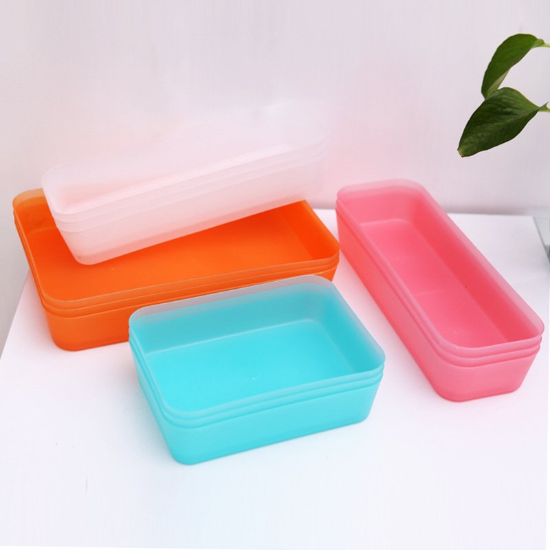 新品日式磨砂面抽屉盒整理盒厨房收纳盒化妆品储物盒