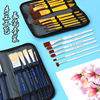 柯罗油画笔套装 品质水彩笔尼龙毛丙烯笔包绘画水粉排笔水彩笔|ms