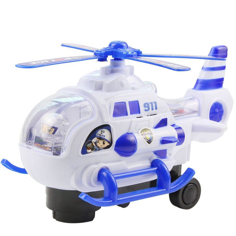 Eléctrico universal de los niños helicóptero aire patrulla juguetes educativos 3-7 años Niño policía avión al por mayor