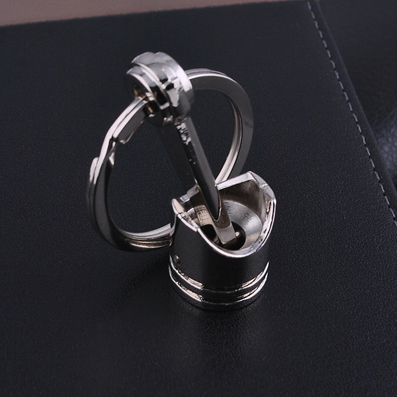 Creative Gift car modification engine piston keychain advertising waist hanging key ring ring pendant laser LOGO