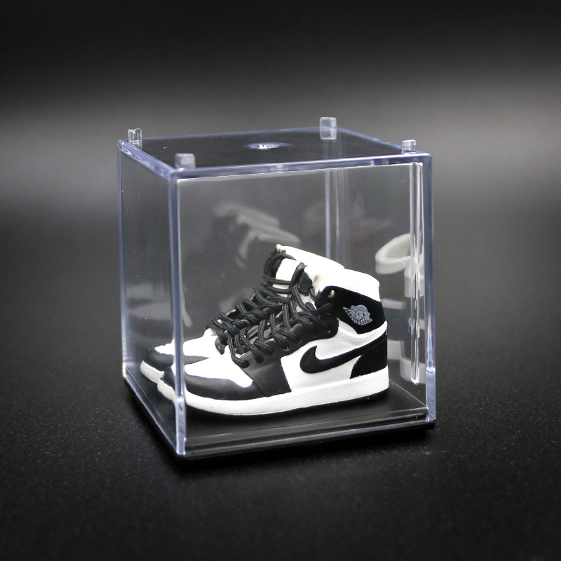 AJ zapatos de baloncesto zapatos de moda mini modelo tridimensional dedo del pie rojo y negro decoración del coche decoración de la torta modelo de zapato hecho a mano