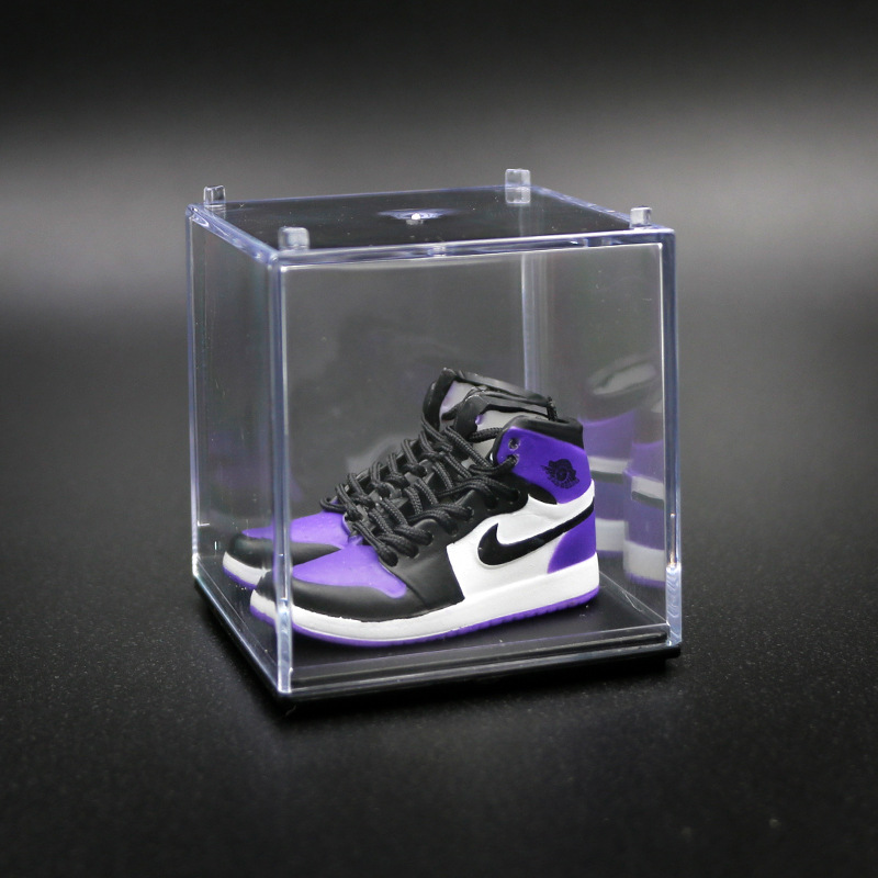 AJ zapatos de baloncesto zapatos de moda mini modelo tridimensional dedo del pie rojo y negro decoración del coche decoración de la torta modelo de zapato hecho a mano