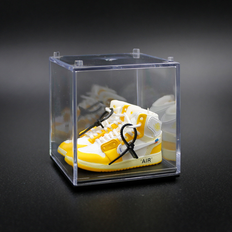 AJ zapatos de baloncesto zapatos de moda mini modelo tridimensional dedo del pie rojo y negro decoración del coche decoración de la torta modelo de zapato hecho a mano