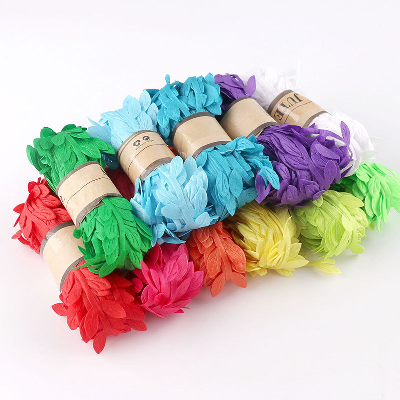 仿真绿植DIY藤条叶子手工树叶麻绳制作花环吊顶装饰配件彩色绿叶