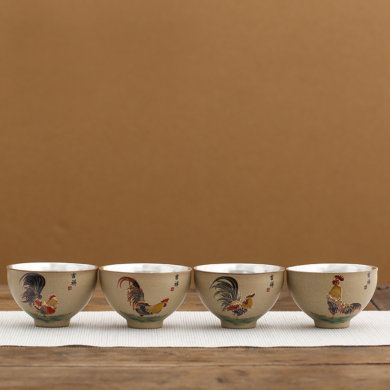 999 Sterling Silver Tea Cup Master Cup Single Cup Cock Tea Tasting Cup Silver Set Tea Cup Kung Fu Tea Bowl Handmade Silver Cup