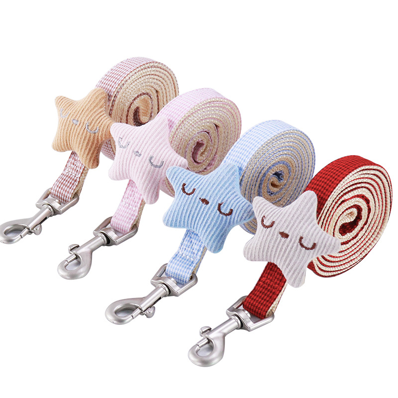 Fuente directa de fábrica de dibujos houndstohooth estrella de mar mascotas pecho y espalda cuerda de tracción traje medio y perro pequeño perro cuerda de tracción