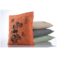 廠家活性炭包500g家用汽車吸甲醛麻布印花梅蘭竹菊竹炭包產品批發