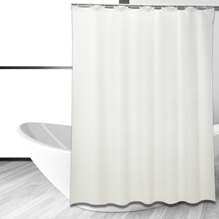 Amazon cross-border hot selling waterproof solid color shower curtain punch-free bathroom mildew-proof curtain shower curtain wholesale