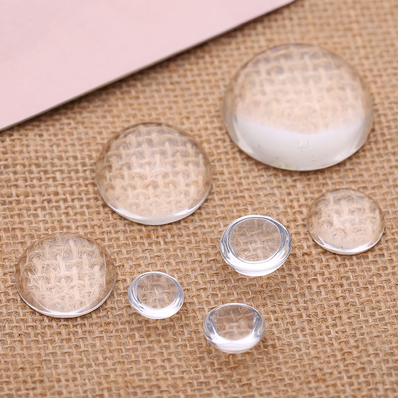 transparent necklace and earrings