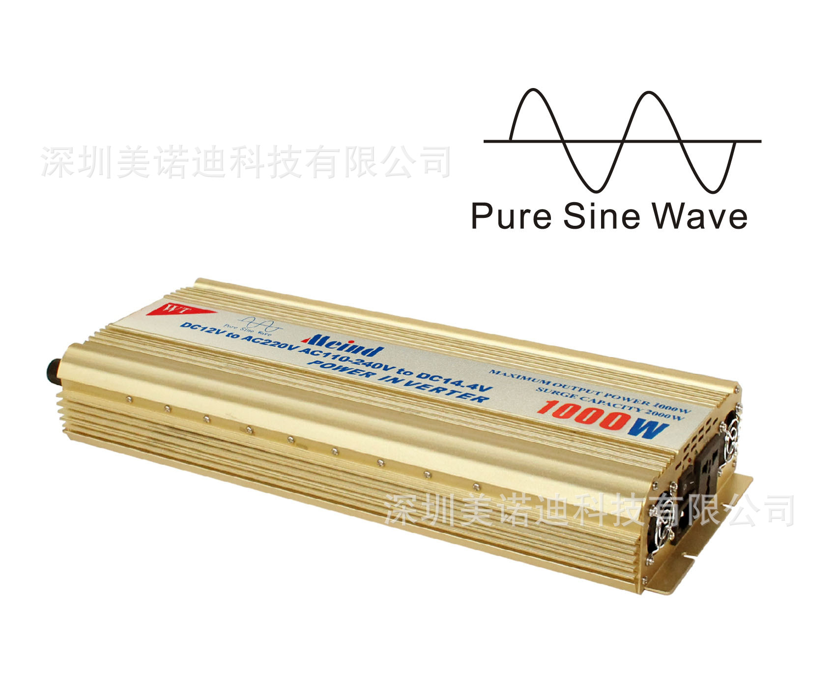 工厂市电互补充电逆变器1000W自动切换12V24V太阳能转换器正弦波
