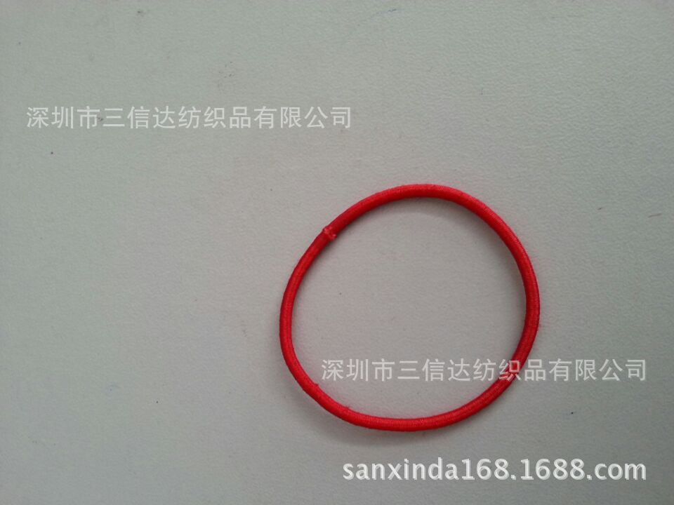 2mm红色橡筋圈彩色丈根伸缩带弹力绳圆形松紧绳裤头弹力绳