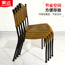 定制手编藤椅家用成人餐椅批发阳台休闲椅简约创意咖啡厅编织椅子