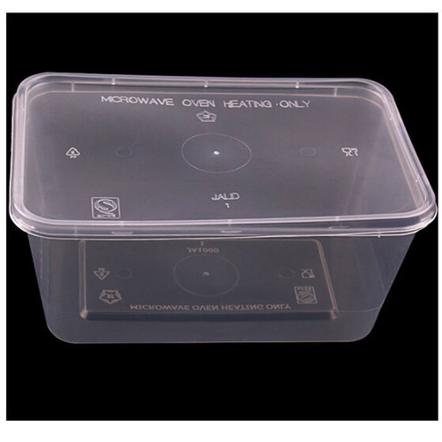 Jie Neng round square lidded fresh-keeping box disposable lunch box with lid plastic box bowl takeaway fast food lunch box