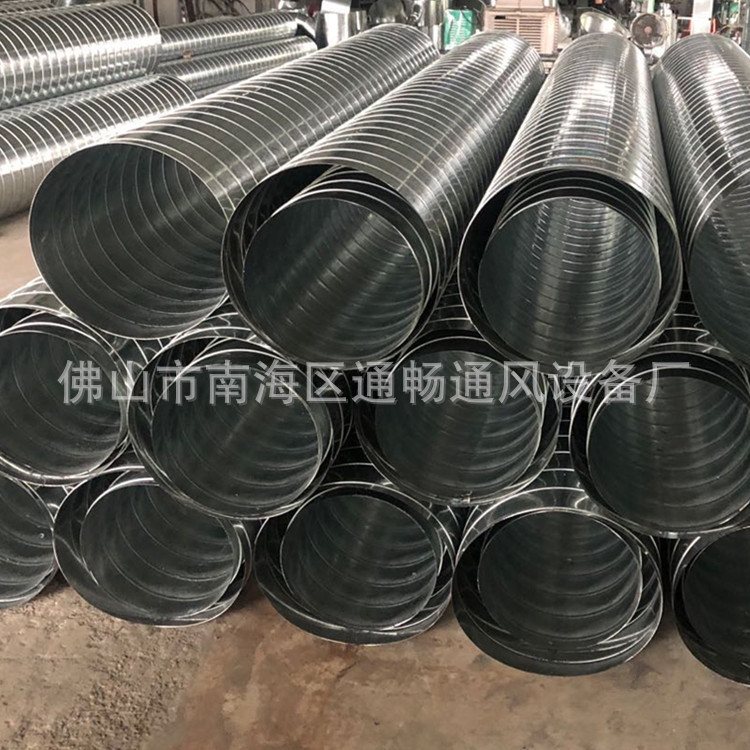 镀锌白铁皮螺旋风管不锈钢通风管道排烟管90度弯头圆形新风排风管