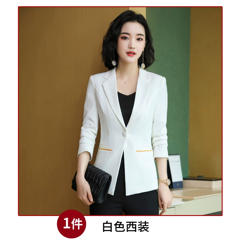 Autumn black classic suit jacket, Korean style