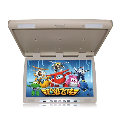 17-inch car ceiling HD Monitor LCD TV display AVMP5 bus RV 1080p playback (Car display) - beige-av