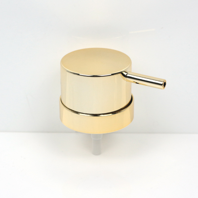 厂家供应塑料按压乳液泵头 外置弹簧abs电镀皂液器乳液泵