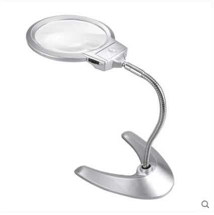 130mmLED лампа 2 раза металлический шланг Гибкий настольный чтение Обнаружение обслуживания увеличительное стекло 4B-10