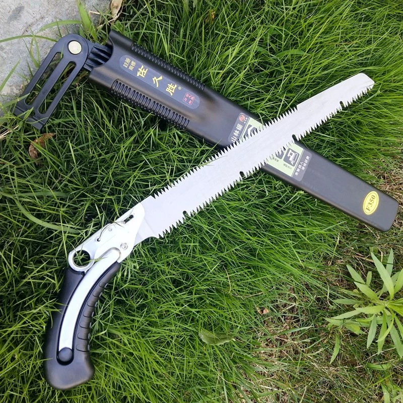350 садовых пил для фруктовых деревьев с двойными зубьями, тайваньские садовые ручные пилы для обрезки, U-образные поясные пилы, двусторонние, высокоэффективные.