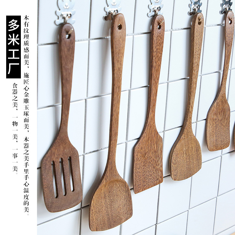 雞翅木鏟家用鍋鏟斜鏟大批發logo 電器城促銷禮品刻字木湯勺