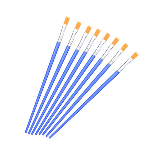 Flat head digital oil paint brush, nylon hair brush, DIY graffiti pen row, glue brush, cleaning brush