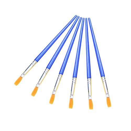 Flat head digital oil paint brush, nylon hair brush, DIY graffiti pen row, glue brush, cleaning brush
