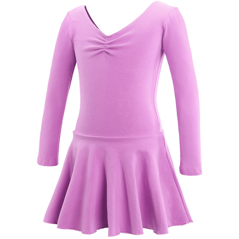 Ropa de baile traje dividido de manga larga para niños ropa de práctica falda de práctica de Ballet de primavera para Niñas Ropa de baile chino para niñas