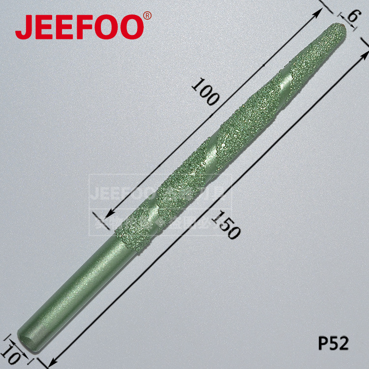 P52 10*6*100钎焊大理石刀|花岗岩锥度刀|石材雕刻机刀具