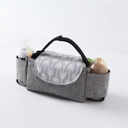 Stroller hanging bag storage bag multifunctional bottle and water cup holder stroller hanging bag storage blue storage cross-border