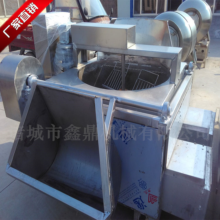 大连生产用多功能油炸机  电加热不锈钢油炸锅 自动搅拌油炸机