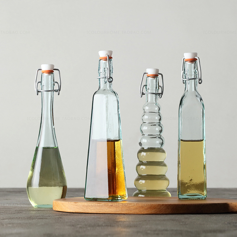 出口 外贸玻璃调料瓶正品北欧简约现代加厚环保玻璃厨房调味瓶