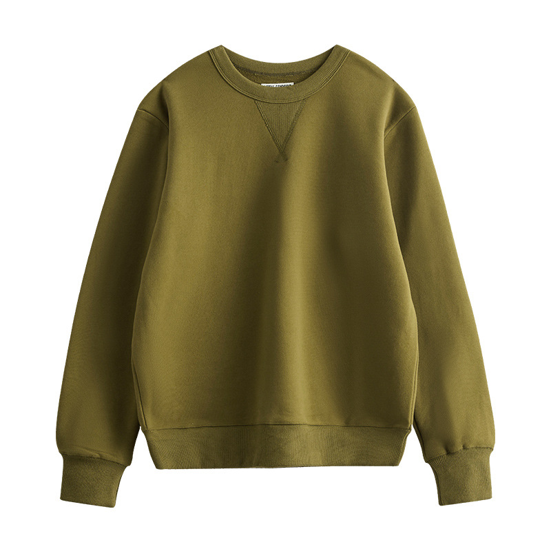 Invierno 470g grueso ameikaji engrosado Jersey forrado de lana cuello redondo manga larga bottoming suéter de los hombres y las mujeres