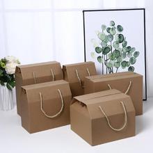 新款加厚牛皮纸手提礼盒 高颜值中秋礼盒茶叶包装中秋节月饼礼盒