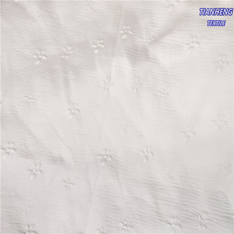 浮雕植物花朵提花色织时尚连衣裙时装欧美高定西装套装服装布料批