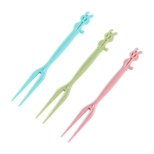 50 pieces disposable household tableware fruit fork dessert cake cute creative salad fork fruit pick set