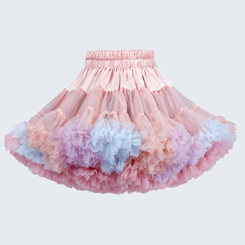 3rd generation tutu skirt genuine rainbow skirt children's princess skirt tutu skirt half skirt gauze skirt children's skirt one piece drop shipping