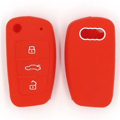 Silicone Sleeve for Audi Folding Static Rod/Key Bag - red