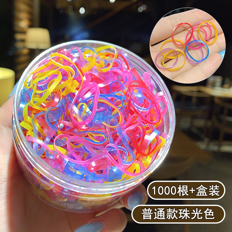 Nueva banda de goma desechable pequeña banda de pelo de las mujeres negras del todo fósforo banda de goma elástica alta Mori simple ins