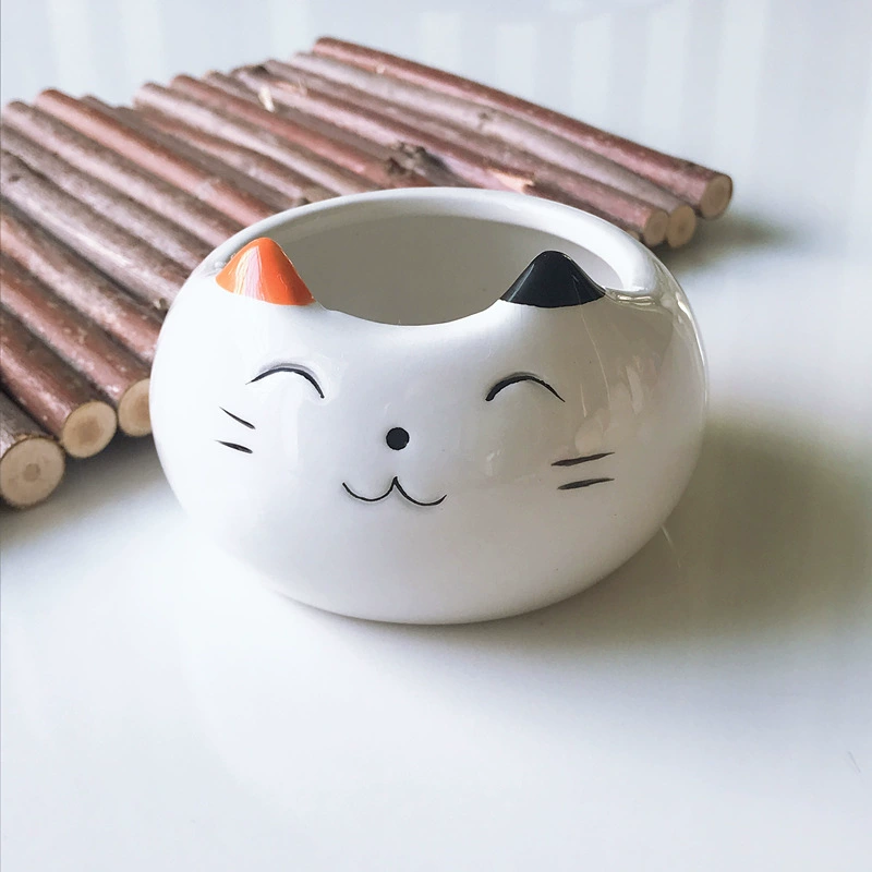 Керамическая миска для кормления домашних животных, 8,5×5 см, кормушка для мелкого хомяка и кролика, милый принт