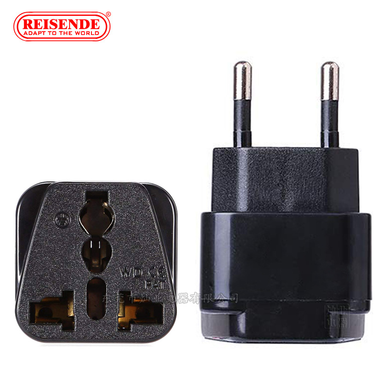 欧规转换插头 巴西转换插头 二脚巴西转接头 欧标4.0半绝缘转换头