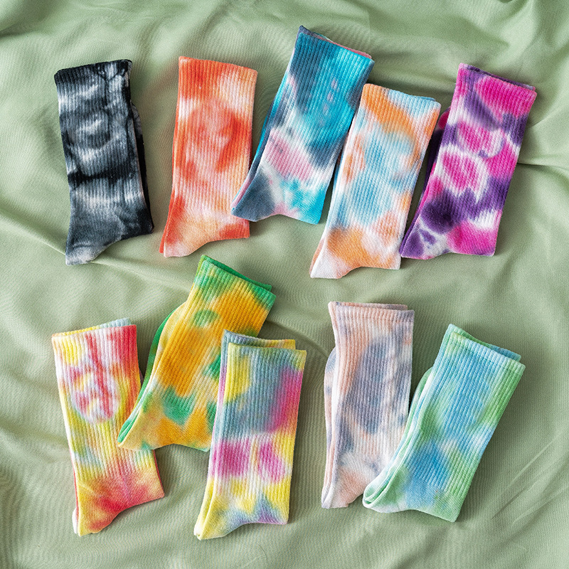 Autumn and Winter New Tie-Dye Mid-Calf Women's Socks Export Popular Couple Trendy Socks Ins Street Stylish Hip-Hop Skateboard Socks for Men Autumn and Winter New Tie-Dye Mid-Calf Women's Socks Export Popular Couple Trendy Socks Ins Street Stylish Hip-Hop Skateboard Socks for Men