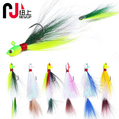 New Model Lure 7-85g Sea Fishing Deer Hair Lead Head Hook 5 Color Gold-Topped Deer Tail Hair Grasper Realistic Bait