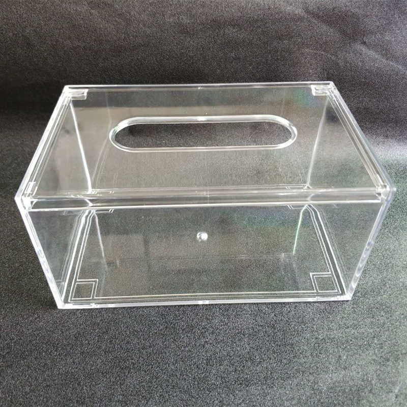 Hotel de estilo europeo suministros KTV creativo rectangular transparente acrílico caja de pañuelos de coche