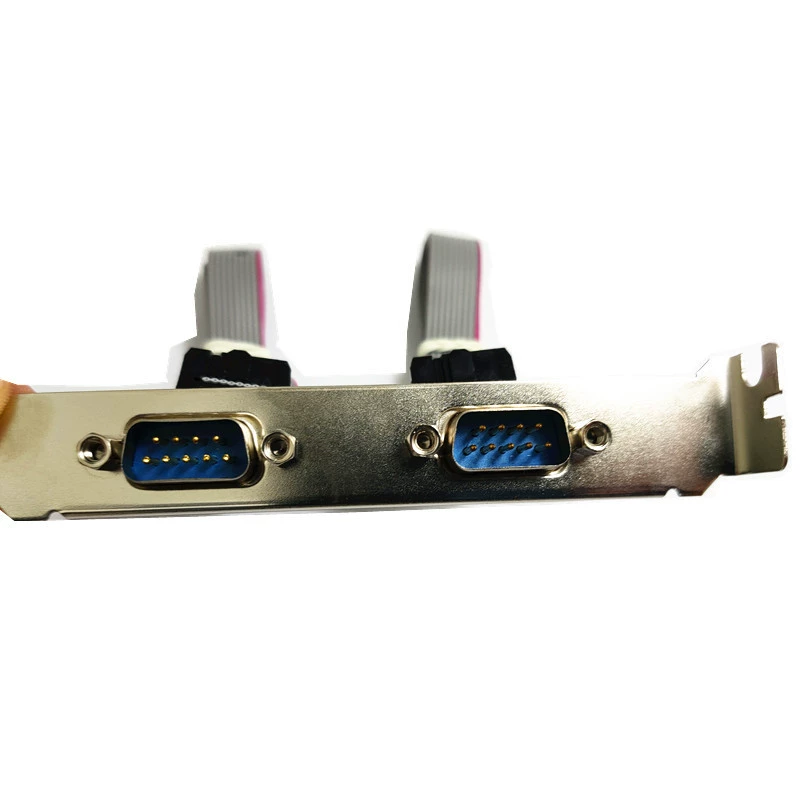 DB9 serial port expansion cable, RS232 COM ribbon with bezel, full/half height, lengths 10–50 cm