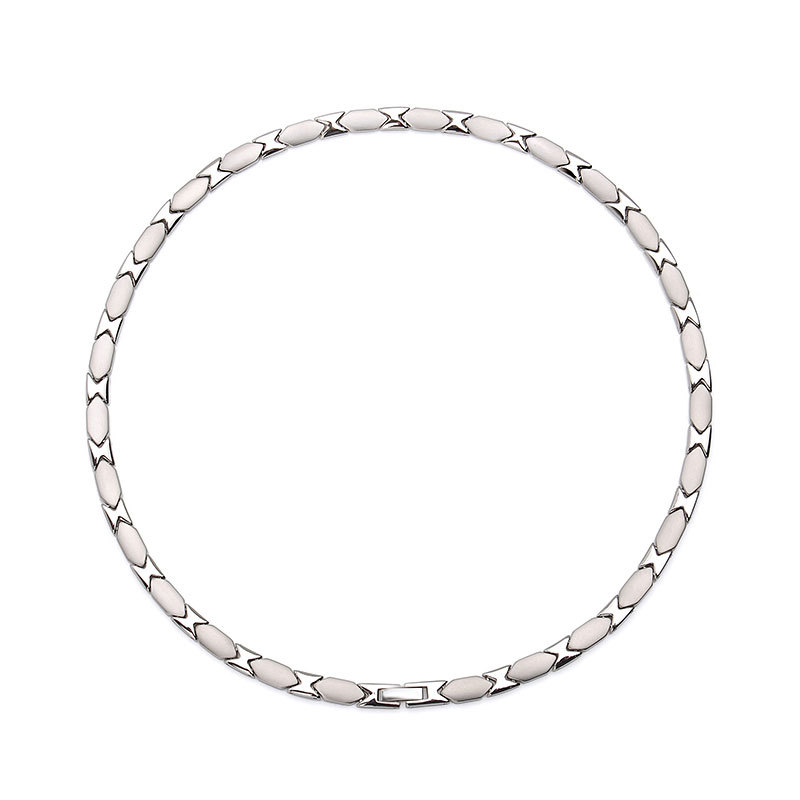 Straight Necklace Light Niche Luxury Chain Clavicle Female Pure Titanium Texture Anti-Oxidation Trendy Men's Wear_voghion.com